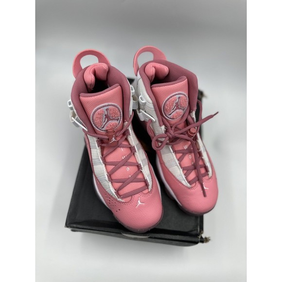 *NEW* Youth NIKE AIR Jordan 6 Rings J (GS)  CORAL CHALK (323419 616) Size 6 - Picture 4 of 14